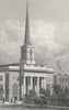 KINGS. St Barnabas, King Square 1828 old antique vintage print picture