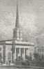 KINGS. St Barnabas, King Square 1828 old antique vintage print picture