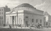 LONDON. Albion Chapel, Moorgate 1828 old antique vintage print picture