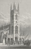 LONDON. St Lukes Church, Chelsea 1828 old antique vintage print picture