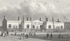 LONDON. Brewer's Alms Houses, Mile End 1828 old antique vintage print picture