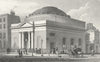 LONDON. Albion Chapel, Moorgate 1828 old antique vintage print picture