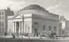LONDON. Albion Chapel, Moorgate 1828 old antique vintage print picture