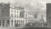 LONDON. Italian Opera House, Haymarket 1828 old antique vintage print picture