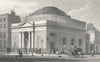 LONDON. Albion Chapel, Moorgate 1828 old antique vintage print picture