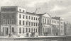 SCHOOL. College of Church Missionary Society 1827 old antique print picture