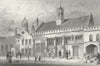 LONDON. Gray's Inn Hall, Chapel & Library c1828 old antique print picture
