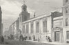LONDON. St Catherine Cree, Leadenhall 1829 old antique vintage print picture