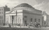 LONDON. Albion Chapel, Moorgate 1828 old antique vintage print picture