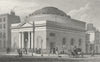 LONDON. Albion Chapel, Moorgate 1828 old antique vintage print picture