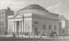LONDON. Albion Chapel, Moorgate 1828 old antique vintage print picture