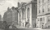 LONDON. St Swithin, Stone, Cannon c1830 old antique vintage print picture