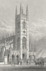 LONDON. St Lukes Church, Chelsea 1828 old antique vintage print picture