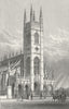 LONDON. St Lukes Church, Chelsea 1828 old antique vintage print picture