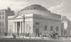 LONDON. Albion Chapel, Moorgate 1828 old antique vintage print picture