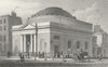 LONDON. Albion Chapel, Moorgate 1828 old antique vintage print picture