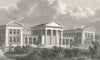 LONDON. London Orphan Asylum, Clapton 1828 old antique vintage print picture