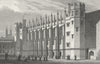 BUILDINGS. New Hall, Christ's Hospital 1828 old antique vintage print picture