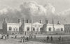 LONDON. Brewer's Alms Houses, Mile End 1828 old antique vintage print picture
