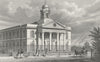 LONDON. St Mary Le-Bone Chapel, John's Wood Road 1828 old antique print