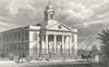 LONDON. St Mary Le-Bone Chapel, John's Wood Road 1828 old antique print