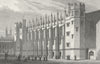 BUILDINGS. New Hall, Christ's Hospital 1828 old antique vintage print picture