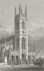 LONDON. St Lukes Church, Chelsea 1828 old antique vintage print picture