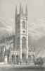 LONDON. St Lukes Church, Chelsea 1828 old antique vintage print picture