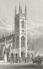 LONDON. St Lukes Church, Chelsea 1828 old antique vintage print picture