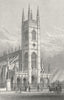 LONDON. St Lukes Church, Chelsea 1828 old antique vintage print picture