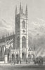 LONDON. St Lukes Church, Chelsea 1828 old antique vintage print picture