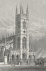 LONDON. St Lukes Church, Chelsea 1828 old antique vintage print picture