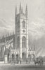 LONDON. St Lukes Church, Chelsea 1828 old antique vintage print picture