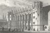 BUILDINGS. New Hall, Christ's Hospital 1828 old antique vintage print picture