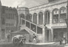 LONDON. Crosby Hall, Bishopsgate 1830 old antique vintage print picture