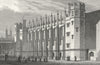 BUILDINGS. New Hall, Christ's Hospital 1828 old antique vintage print picture