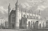 CHURCHES. Trinity Church, Cloudesley Sq 1829 old antique vintage print picture