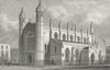 CHURCHES. Trinity Church, Cloudesley Sq 1829 old antique vintage print picture