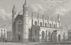 CHURCHES. Trinity Church, Cloudesley Sq 1829 old antique vintage print picture