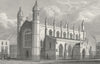 CHURCHES. Trinity Church, Cloudesley Sq 1829 old antique vintage print picture