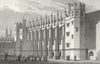BUILDINGS. New Hall, Christ's Hospital 1828 old antique vintage print picture