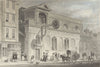 LONDON. St Dunstan, west, Fleet 1829 old antique vintage print picture