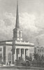 KINGS. St Barnabas, King Square 1828 old antique vintage print picture