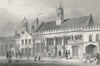 LONDON. Gray's Inn Hall, Chapel & Library 1829 old antique print picture