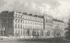 LONDON. NE side of Belgrave Sq, Pimlico 1828 old antique vintage print picture