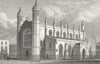 CHURCHES. Trinity Church, Cloudesley Sq 1829 old antique vintage print picture