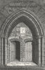 NORTHANTS. Westdoor of Higham Ferrers Church 1807 old antique print picture