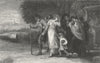 SOCIETY. The Emigrants c1830 old antique vintage print picture