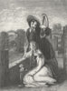 SWITZERLAND. The Minstrel of Chillon c1830 old antique vintage print picture