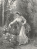 PRETTY LADIES. Ill Omens c1830 old antique vintage print picture